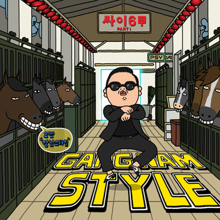 portryed type photo of psy's gangnam style song
