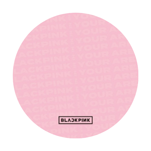 round image of blackpink in your area album in pink border
