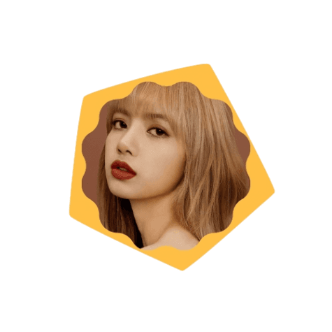 funky photo of lisa in a yellow frame