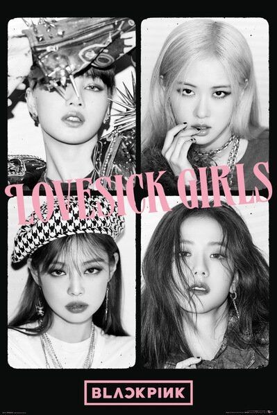 portrayed photo of blackpink's love sick girl song's cover photo