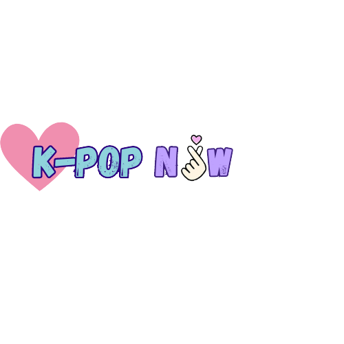 k-pop now logo which is coloured in pastel colors