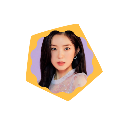 funky photo of Irene in a yellow frame