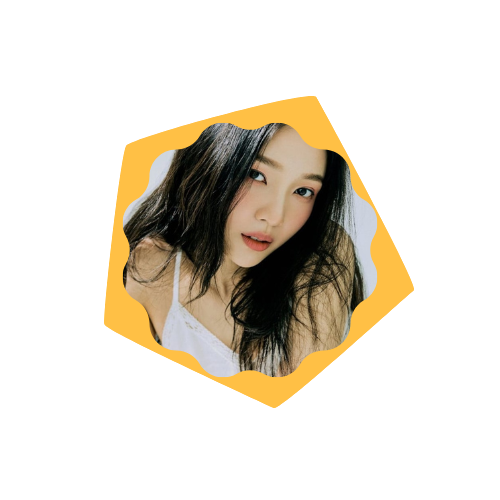 funky photo of joy in a yellow frame