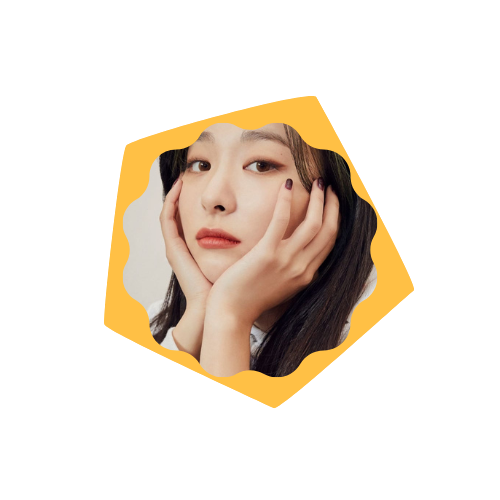 funky photo of seulgi in a yellow frame