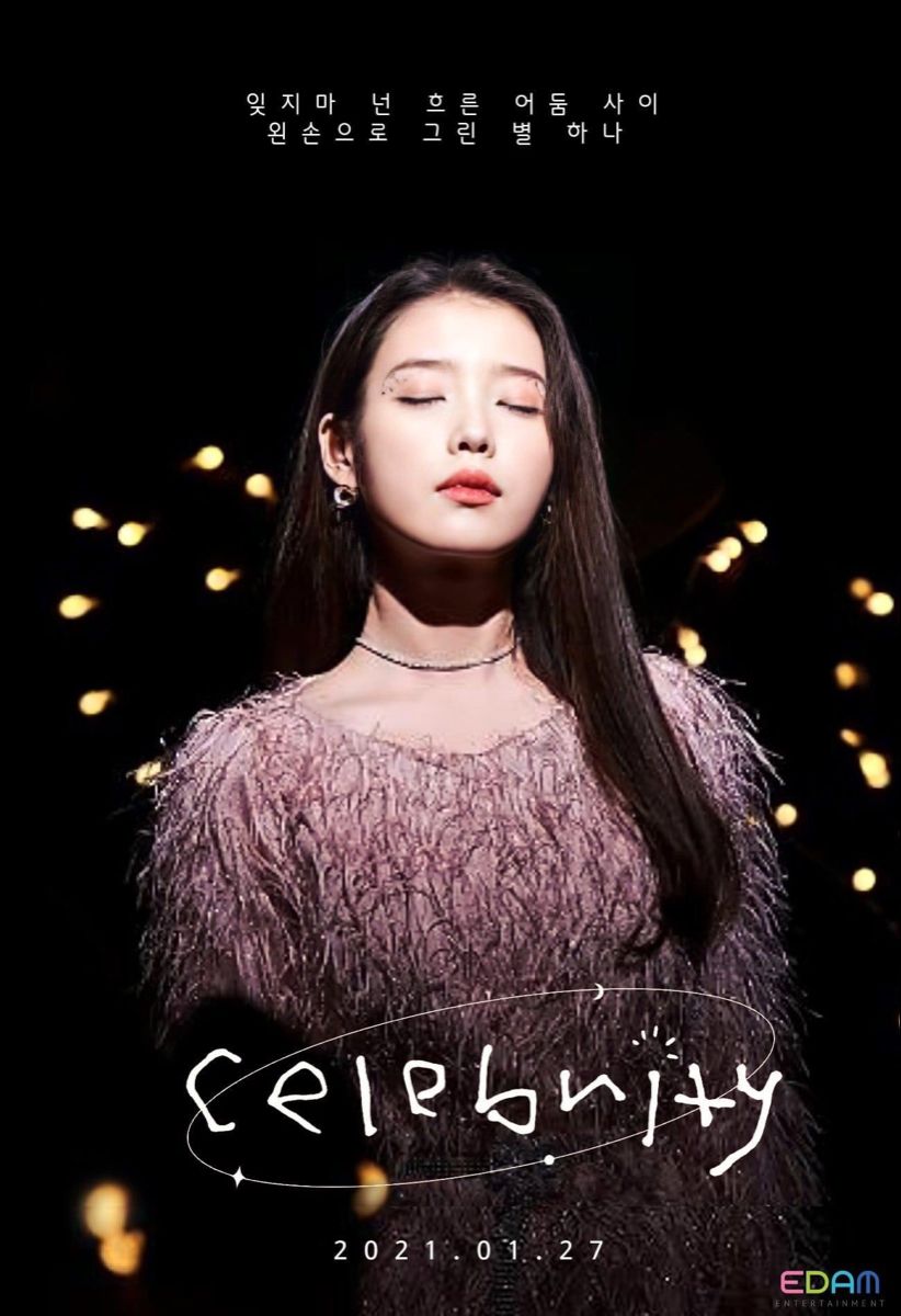 portryed type photo of iu's celebrity song